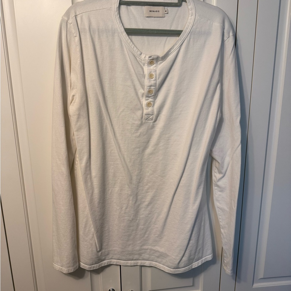 Monadic Off White Long Sleeve Shirt